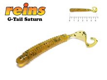 Силікон Reins G-Tail Saturn 2,5" 429 Motor Oil Pepper